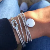 

Fashion women silver bracelet set for women wholesale N911021