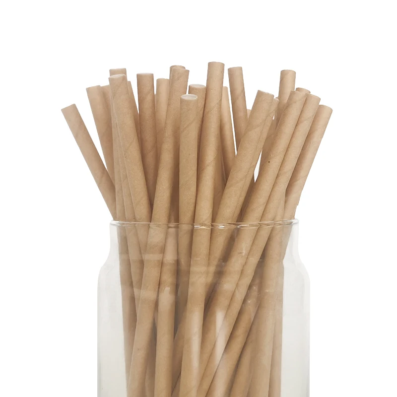 

Amazon hot sell Brown Kraft Paper straw manufacturer Biodegradable Disposable Paper Drinking Straws