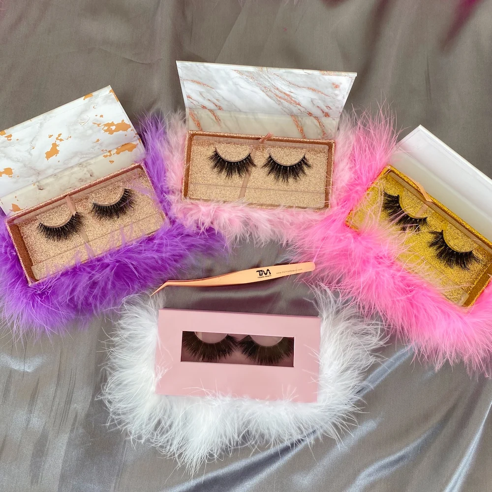 

Wispy eyelashes box packing custom private label 25mm fluffy mink eyelash lash case vendor customized boxes, Natural black