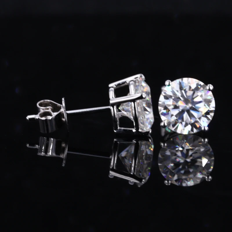 

Starsgem hot sale rose gold earrings 1ct White moissanite 14k gold stud earring