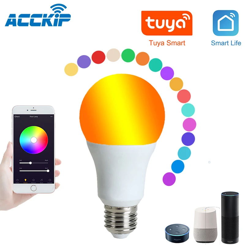 ANPU 2020 Latest High Power Smart LED Light Bulb RGB Color E2710W WIFI Bulb for Desk Lamp Bedroom Energy Saving