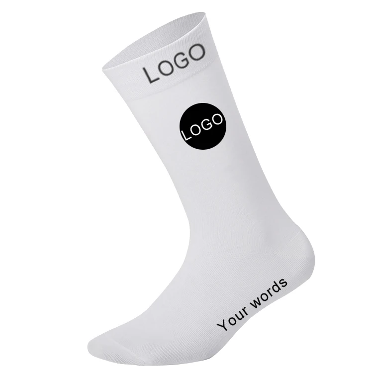 

New design blank sublimation custom polyester white socks for online shop