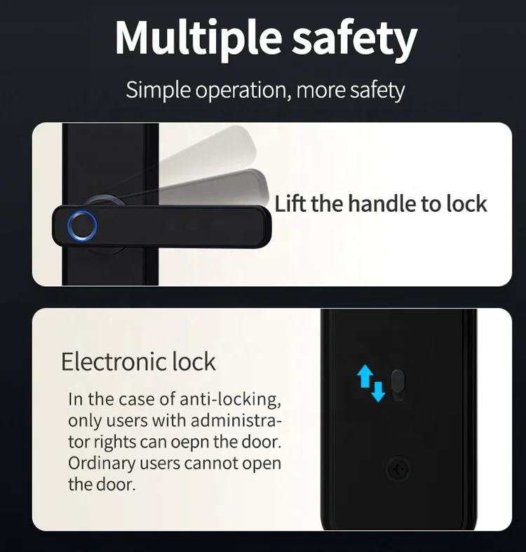 High Security Anti Theft Smart Lock Door Thumbprint Biometric Intelligent Electronic Fingerprint Wifi Ttlock Door Lock Buy Smart Security Aluminium Alloy Fingerprint Door Lock Digital Electronic Deadbolt Door Lock Electronic Fingerprint Wifi