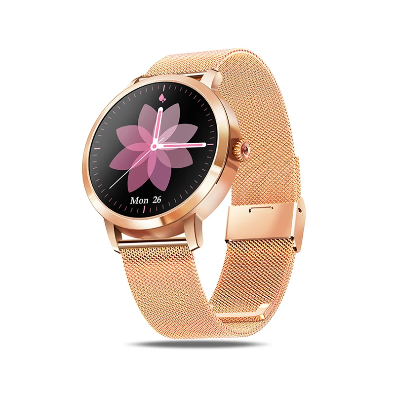 

Ladies sport smartwatch K20 call reminder heart rate music control waterproof round relogio for Android women smart watch