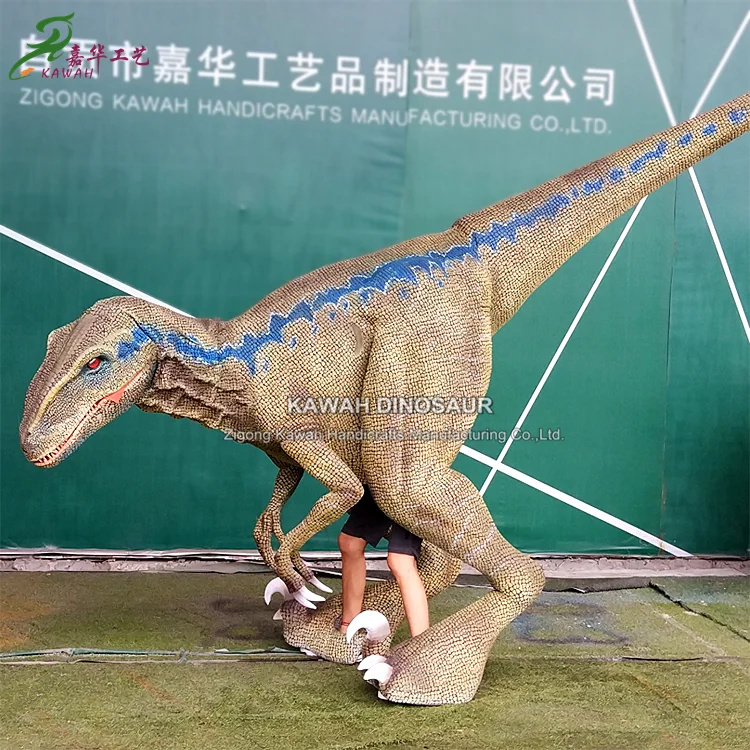 

Kawah Factory Price Stage Show Walking with Realistic Dinosaur Costume for Sale Velociraptor