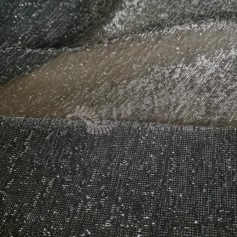 Silver Poly Lurex Fabric,See Through Sparkly Dress Fabric With Lurex ...