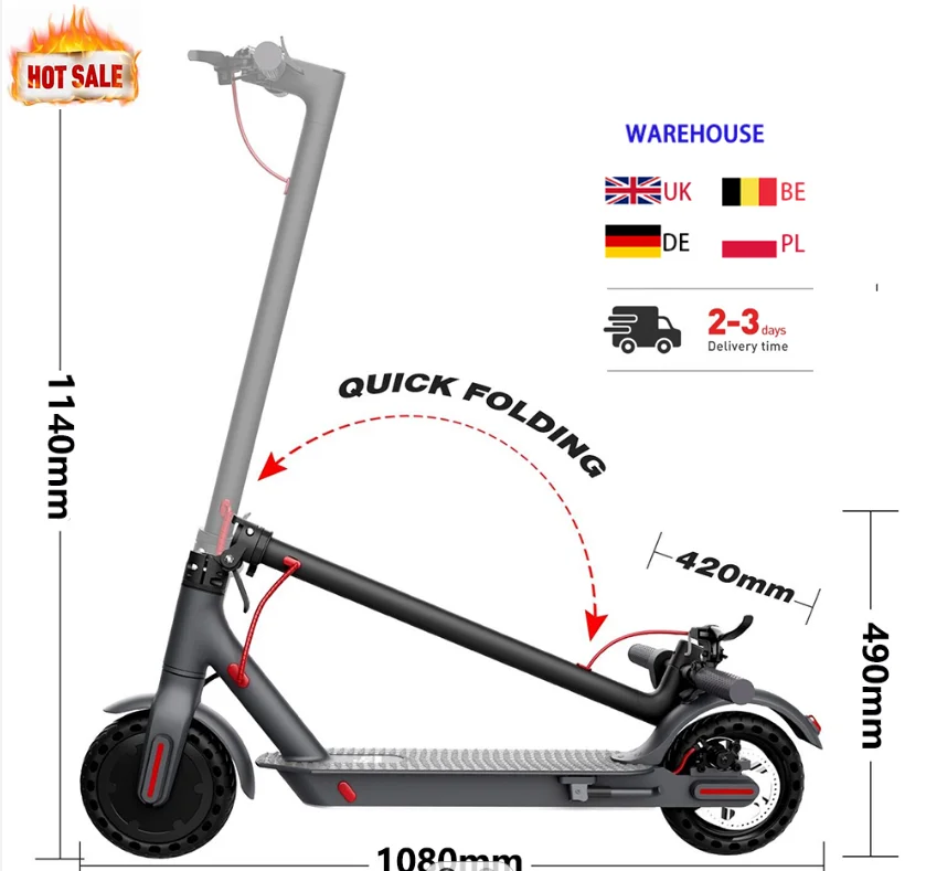 

Removable battery power electric scooter for teenagers and adult Off-Road 8.5 inch air wheel folding electric scooter