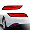 3D Optic Red LED Rear Bumper Reflectors Brake Tail Lights Lamps For 2018 2019 Toyota Camry