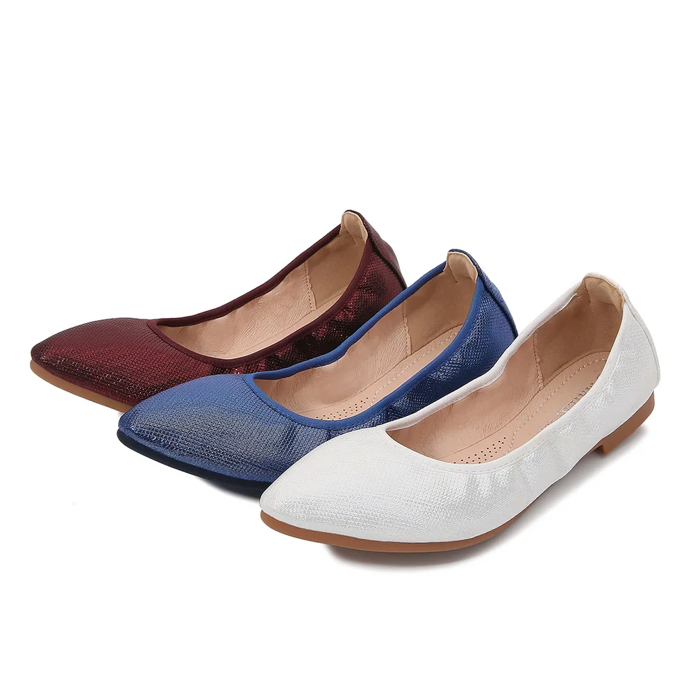 

sh10591a Large Size Women Flat Shoes Lady Loafers Slip On Casual Summer Moccasins Single Shoes