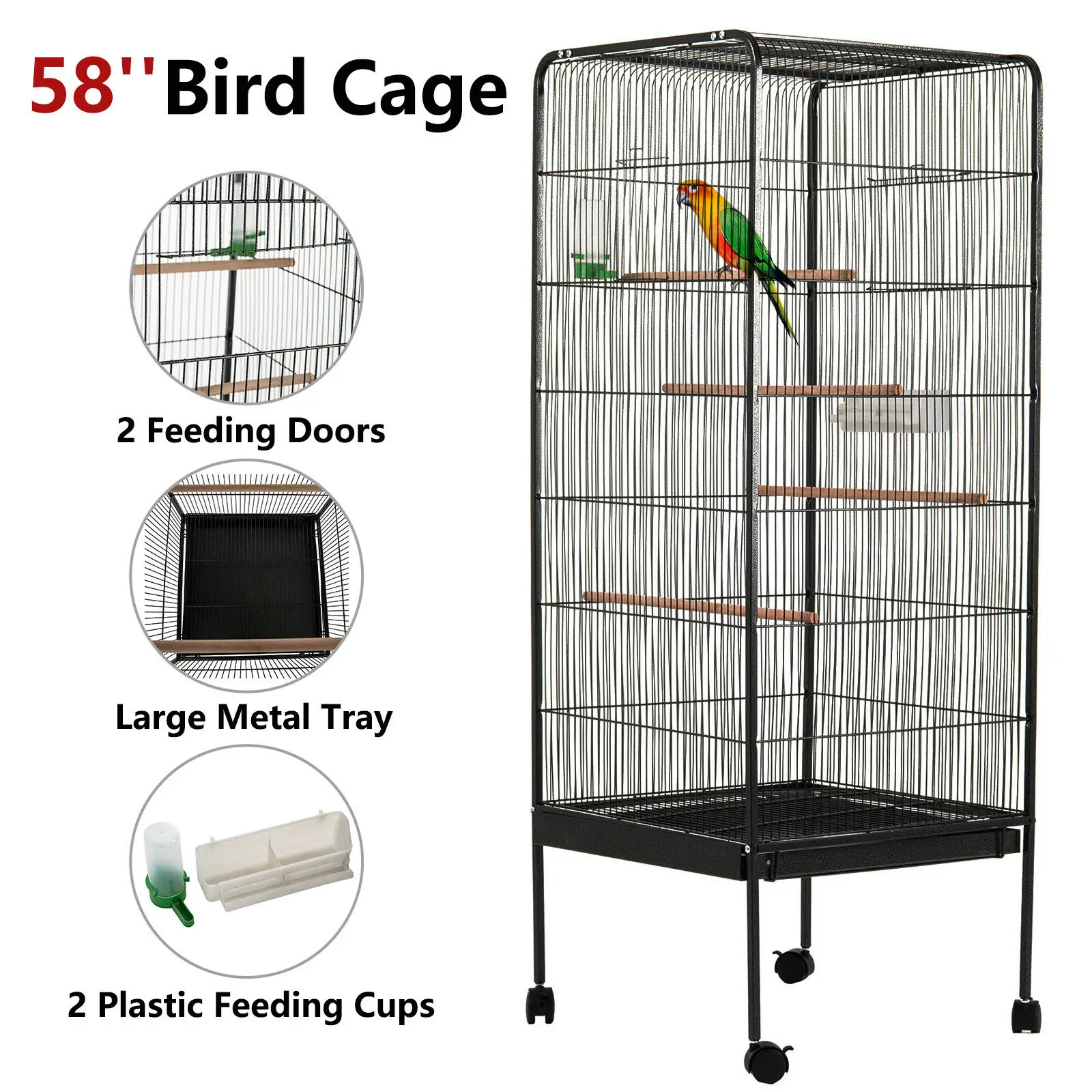 Budget Friendly Macaw Bird Cage Hangers Reference: Wholesale Large Outdoor Cheap Wrought Iron Stainless Steel Round