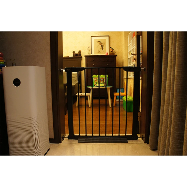

Custom metal stair gates other baby supplies double-locking system child stairs safety gate, Black