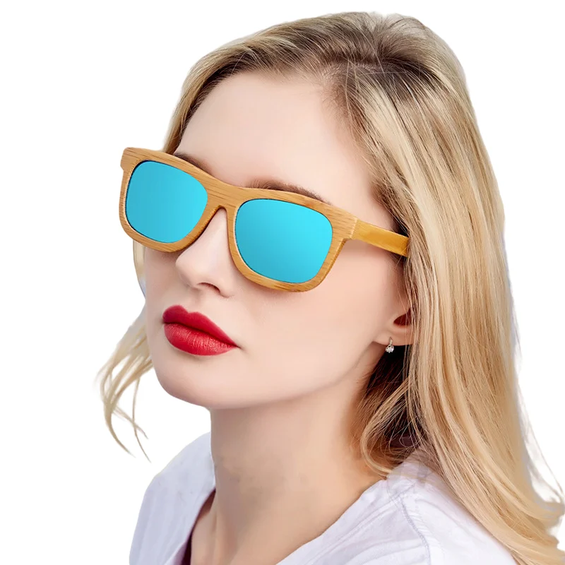 

Men Women Fashion Glasses Polarized Bamboo Wood Sunglasses