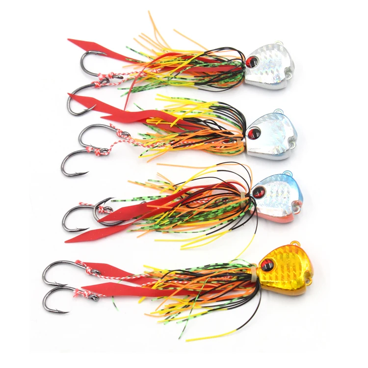 Fishing Hook Silicone Skirt Fishing AccessoriesColourful Assist Hook Fishing Assist Hooks Jigging Slow Fast Jigs
