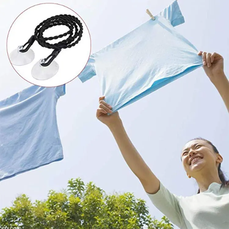 Best Camping Suction Cup Clothesline Rope Wire Outdoor Portable