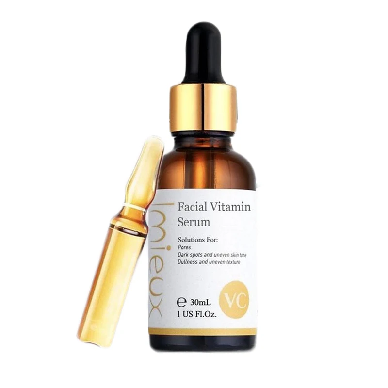 

Vitamin Facial Serum Blisters Dark Spots Remove Freckles Facial Essence Shiny and Bright Skin Whitening Serum OEM ODM