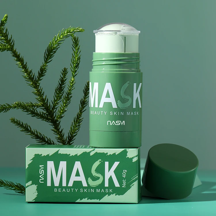 

Organic Natural Green Tea Facial Clay Mask Anti-Acne Blackheads Wrinkles Facial Mud Sticker