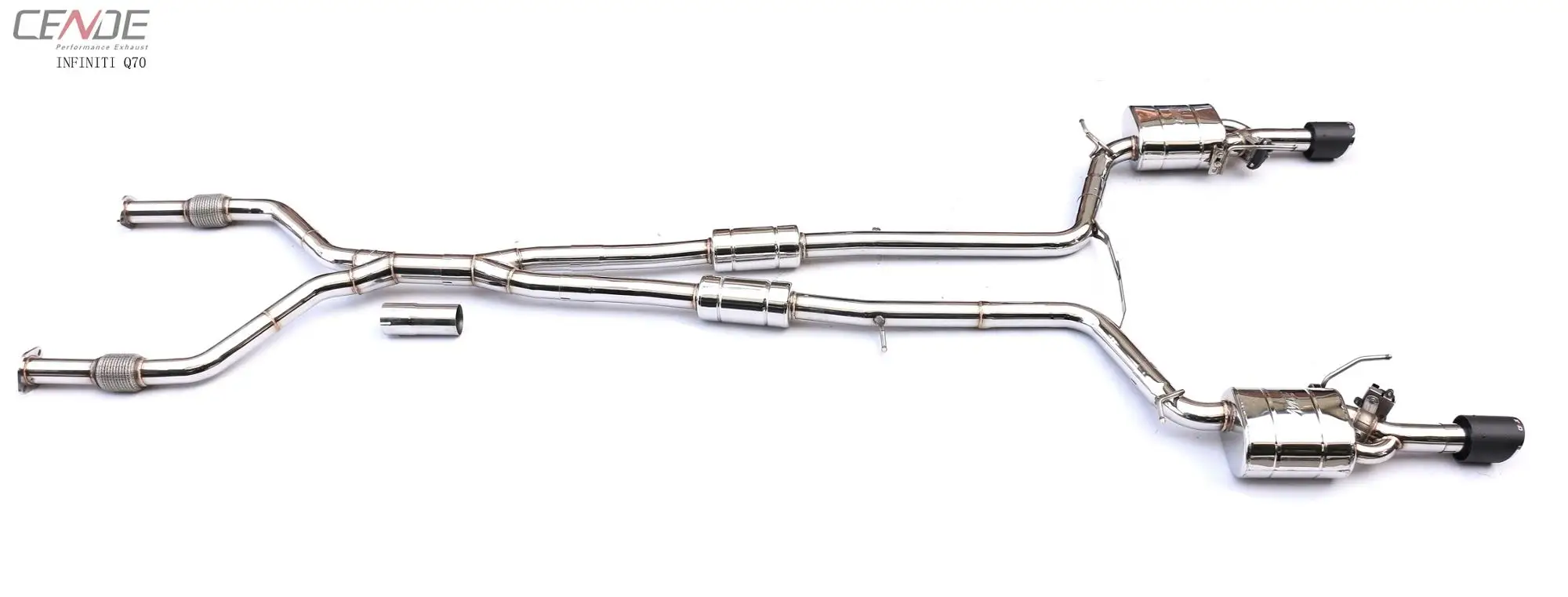 Active Sound Exhaust Pipe Carbon Fiber Tips System For Q70l Qx70