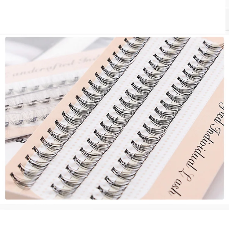 

Heat Bonded 10D 20D 30D Individual Eyelash Extensions Premade Fans Classic 3 Lines 60 Pieces Pre Cluster Lashes, Black