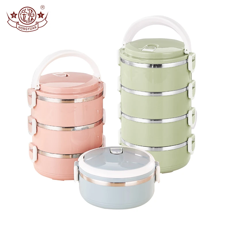
Colorful design layered heat preservation leakproof stainless steel kid lunch box steel lunchbox  (62467327690)