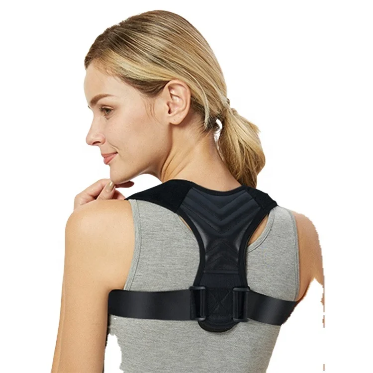

Adjustable Breathable Shoulder Correction Belt Back Brace Support Orthopedic Posture Corrector De Postura, Black
