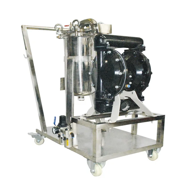Filter machine used in conjunction with filling equipment