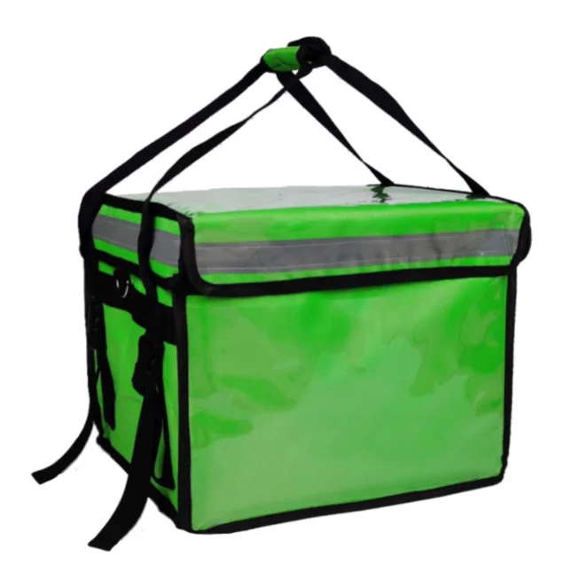 

Restaurants Delivery Motorcycle Food Delivery Bag Green Waterproof Catering Thermal Insulated Food Delivery Bag For Catering, Customized color