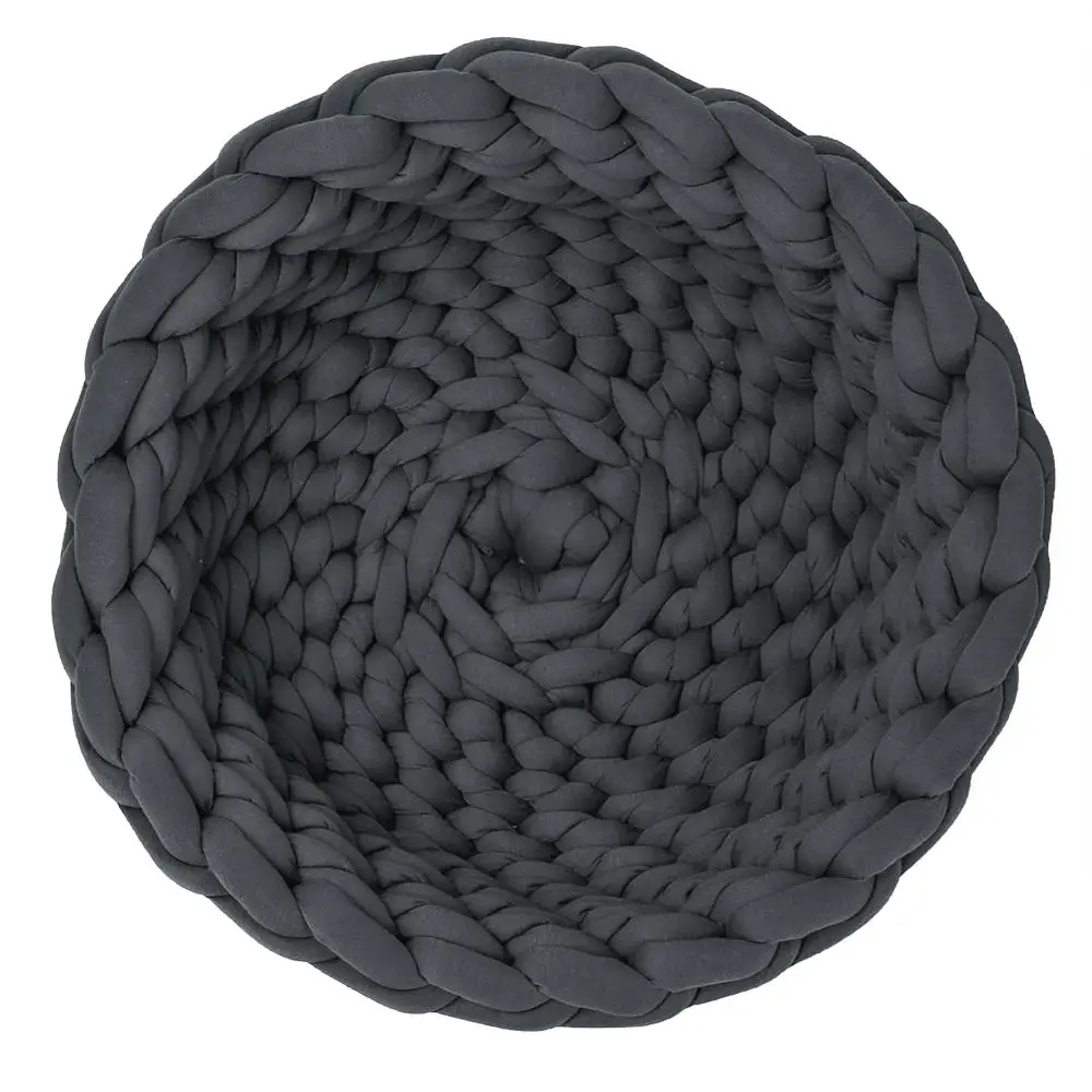 

Unique Hand Made Soft Indoor Pet Nest Durable Chunky Cotton Yarn Knitting Cat Bed