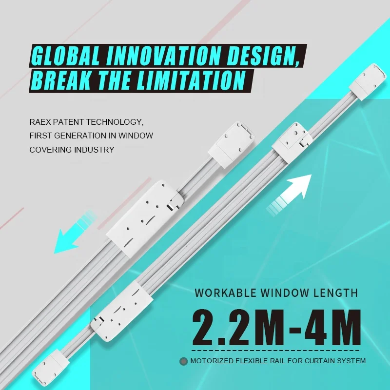 
Brand New Adjustable Electrically Operated Telescopic Curtain Railswith High Quality adjustable curtain rod set 