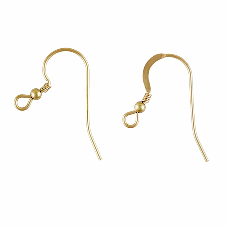 

Universal Gold Filled S Shape Ear Hooks With 2mm Bead Gold Ear Hooks
