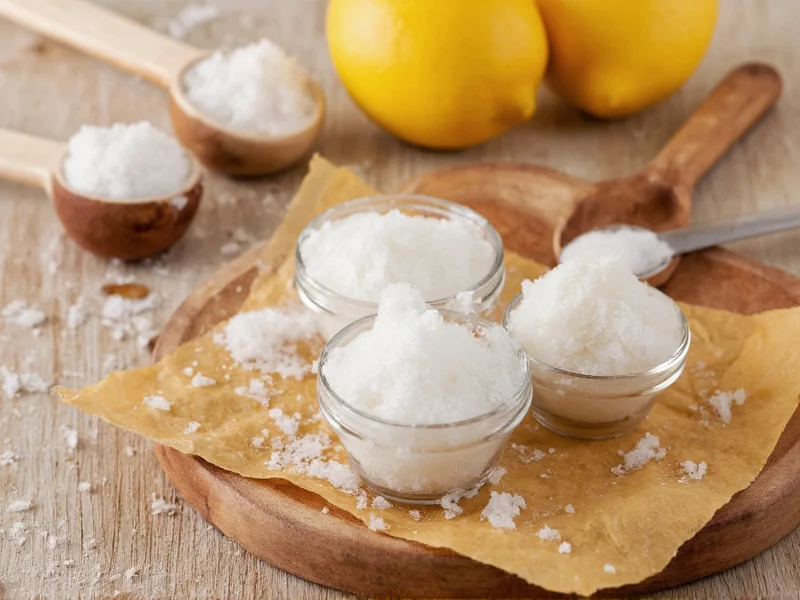 Homemade shampoo ingredients with measuring spoons on wooden table