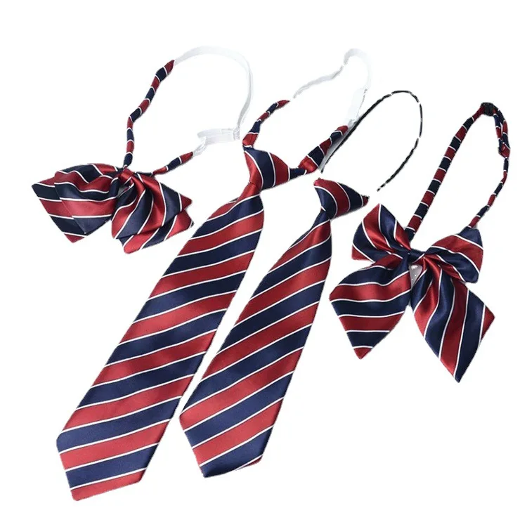 Hot Selling Children's School Uniform Necktie and Bowtie Fashion Polyester Bow Tie for Kids