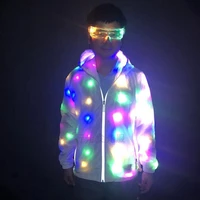 

high quality led clothing 2019 hot selling LED luminous jacket stage performance hip hop safty led light up clothes