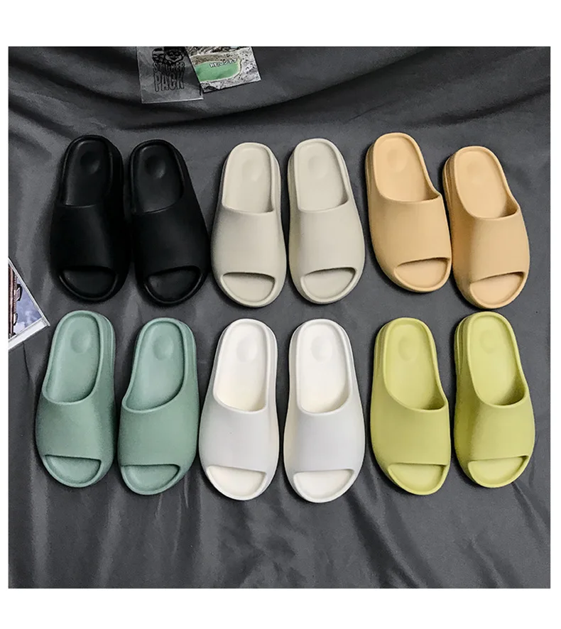 

Drop Shipping Yezzy Yzy Unisex Solid Color Plus Size 35-46 Anti Slip Custom Yeezy Slides Slipper For Woman And Man