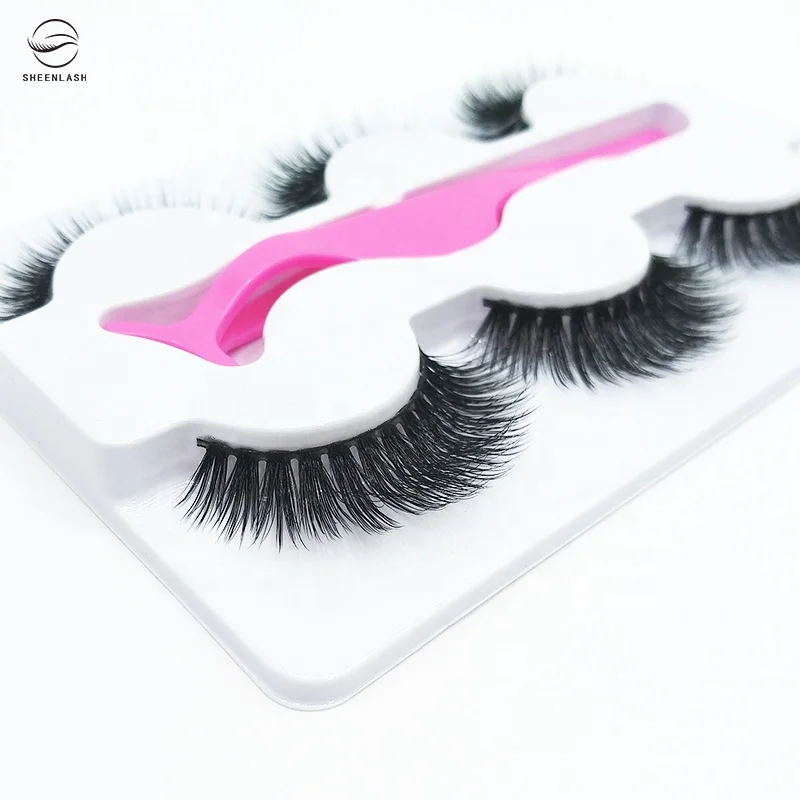 
Wholesale Private Label 3 pair lashes book kit of Faux Mink eyelashes 