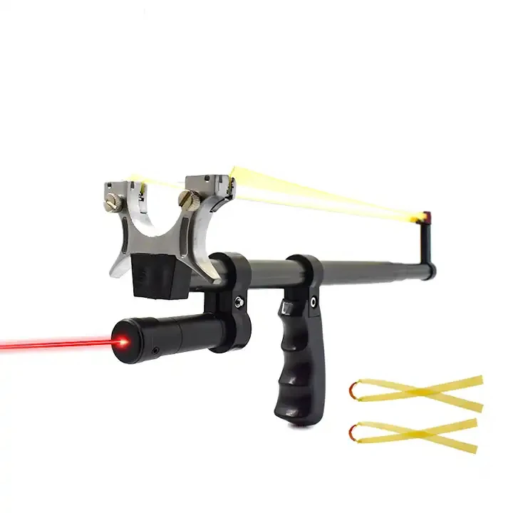 

Straight rod high precision telescopic red red light catapult Stainless steel fishing with outdoor hunting slingshot