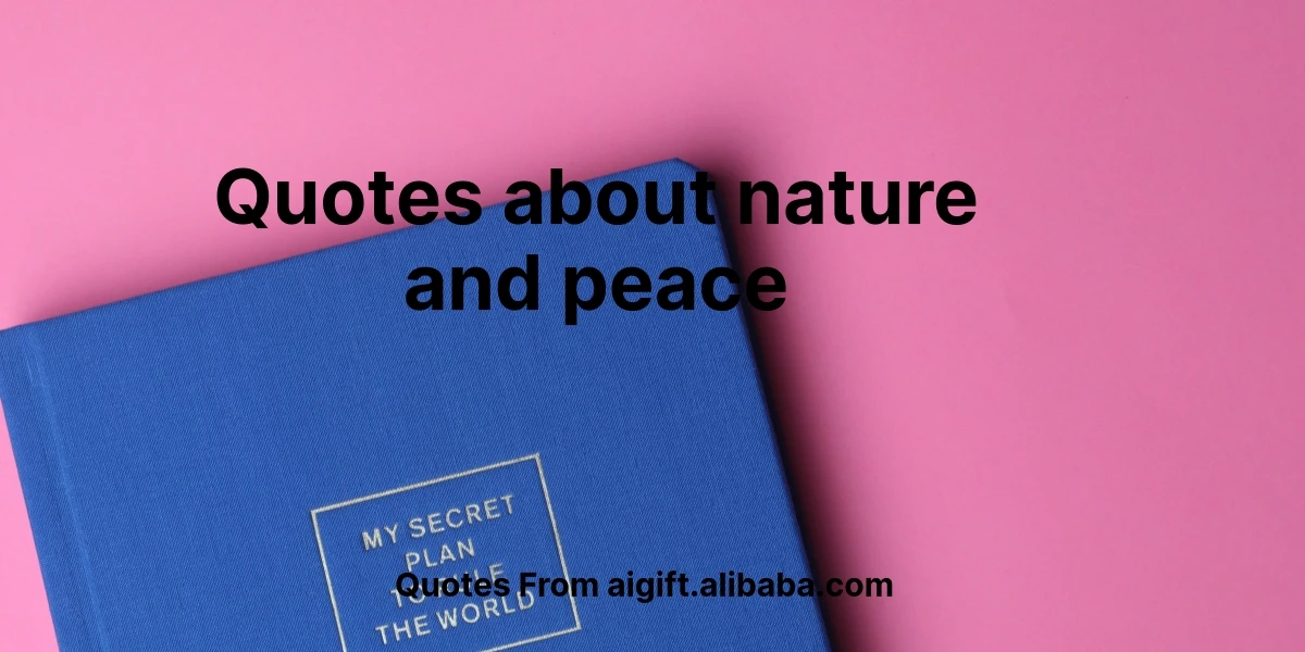 quotes about nature and peace