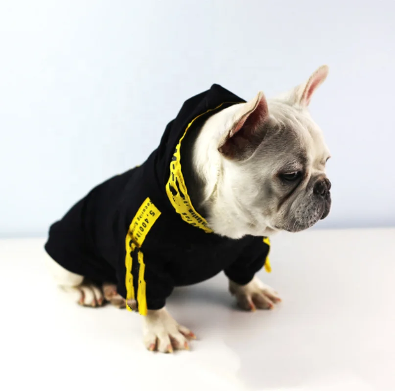 

Pet Clothing Wholesale Fashion Trend Classic Street Cool Brand Print Bulldog Dog Hoodie