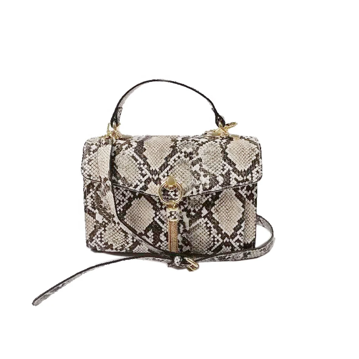 

Custom Animal Print Leather Ladies Python Snake Skin Top Handle Handbag Women Fashion Crossbody Bag