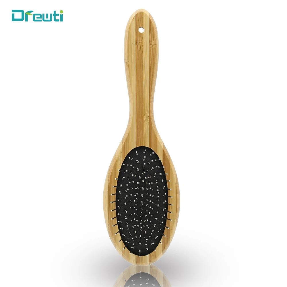 

Cepillo Bambu Eco Scalp Massager Brush Hair Bamboo Hairbrush Natural Brushes Escova Cabelo Paddle Cushion Hair Brush Supplier