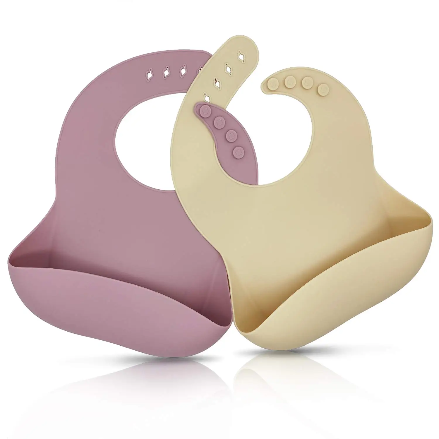 

Customized Printed Pattern Multi Colored Anti-bacterial Washable Easy To Clean Waterproof Soft Silicone Baby Bibs BPA Free, Customized color