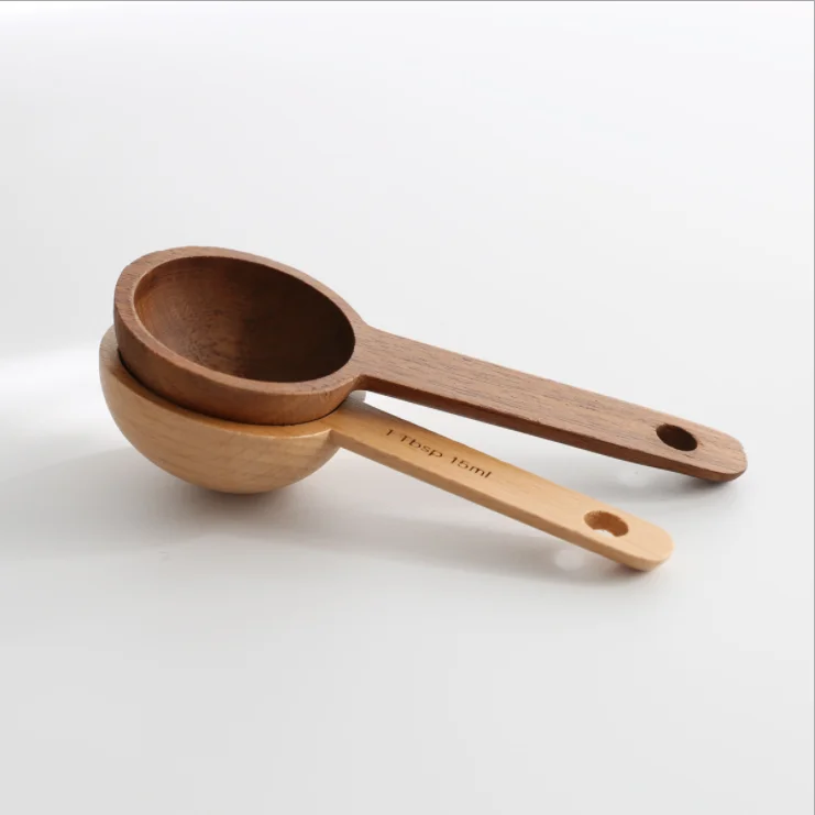 

Wooden Coffee Measuring Scoop Wooden Coffee Tea Measuring Spoon, Natural wood color