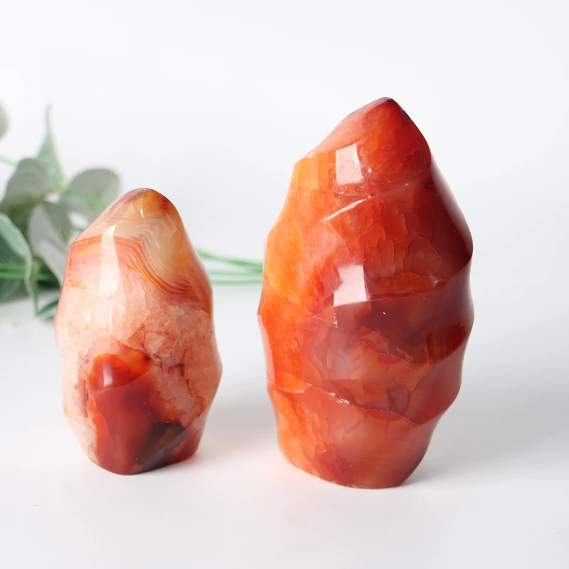 

Wholesale Hand Carved Natural Carnelian Flames Crystal Flame For Decoration