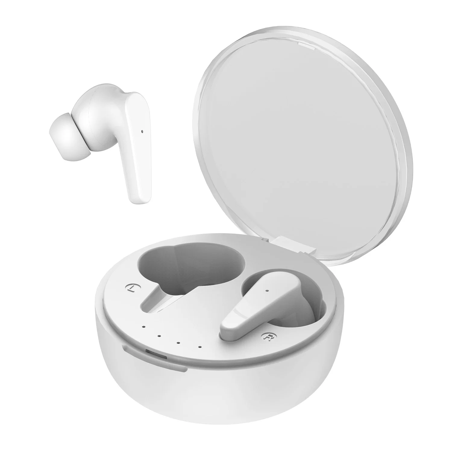 

KINGSTAR New Mini Round TWS Wireless Earphone Transparent Cover Bluetooth Earbuds