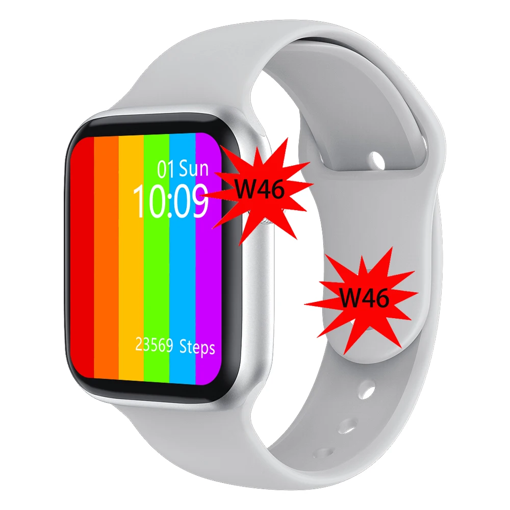 

Factory Price Iwo W46 Smart Watch Serie 6 Full Touch Screen IP68 Heart Rate Smart Watch W46 Waterproof Smartwatch W46