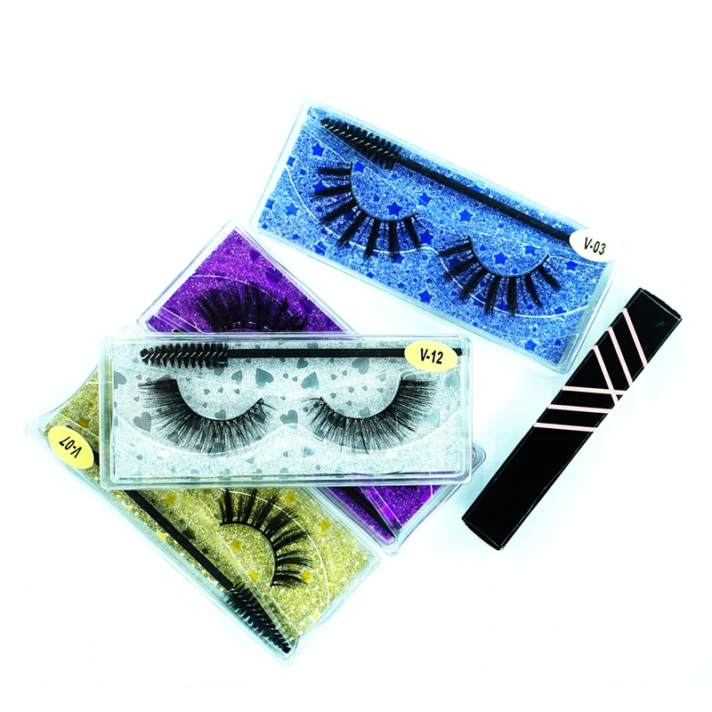 

free eyelashes sample natural thick 3D faux mink,faux mink eyelashes