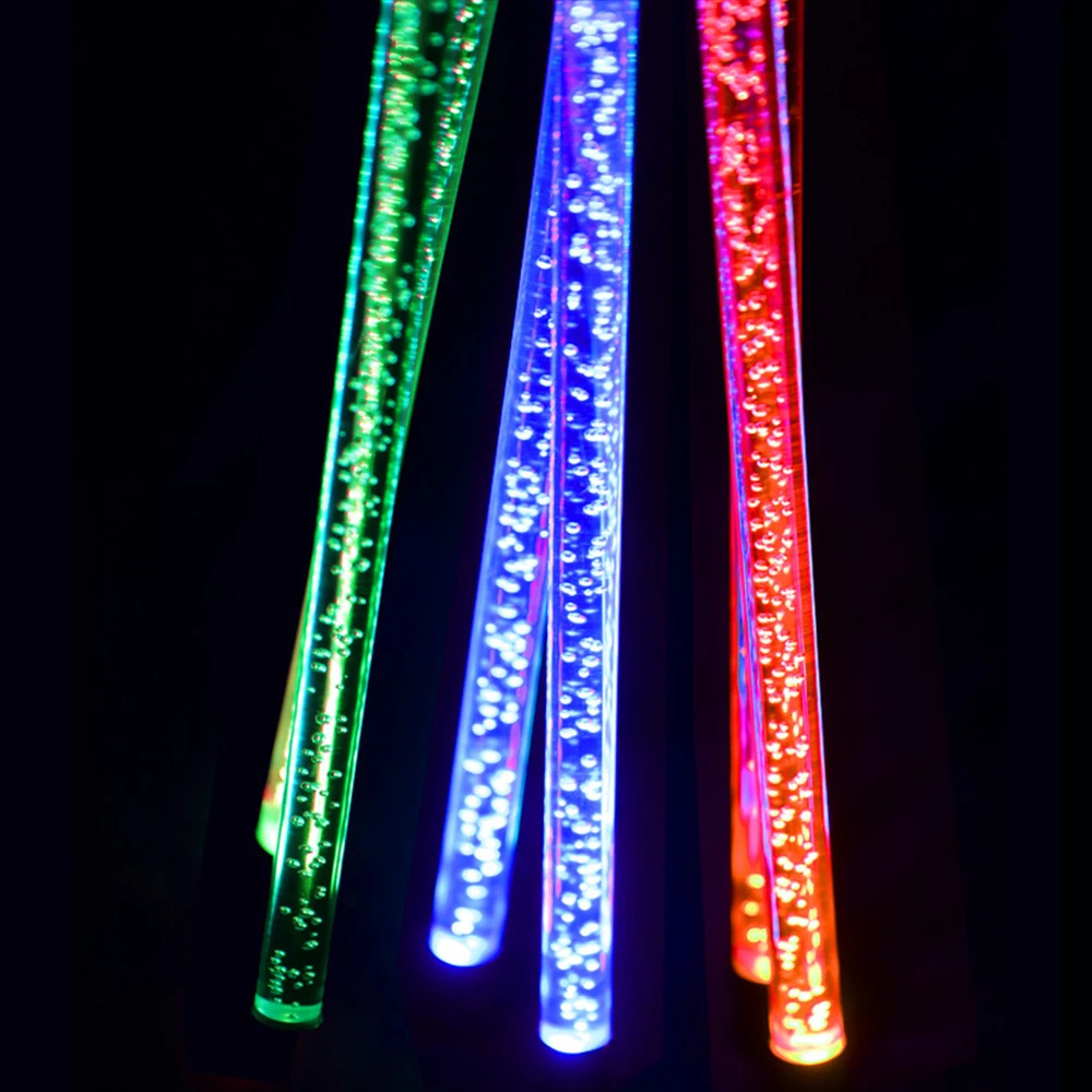 

Acrylic Drum Stick 5A Flash Night Fluorescent Drumstick Electronic Drum Luminous Stage Performance Jazz Drum Stick, Red. green, blue