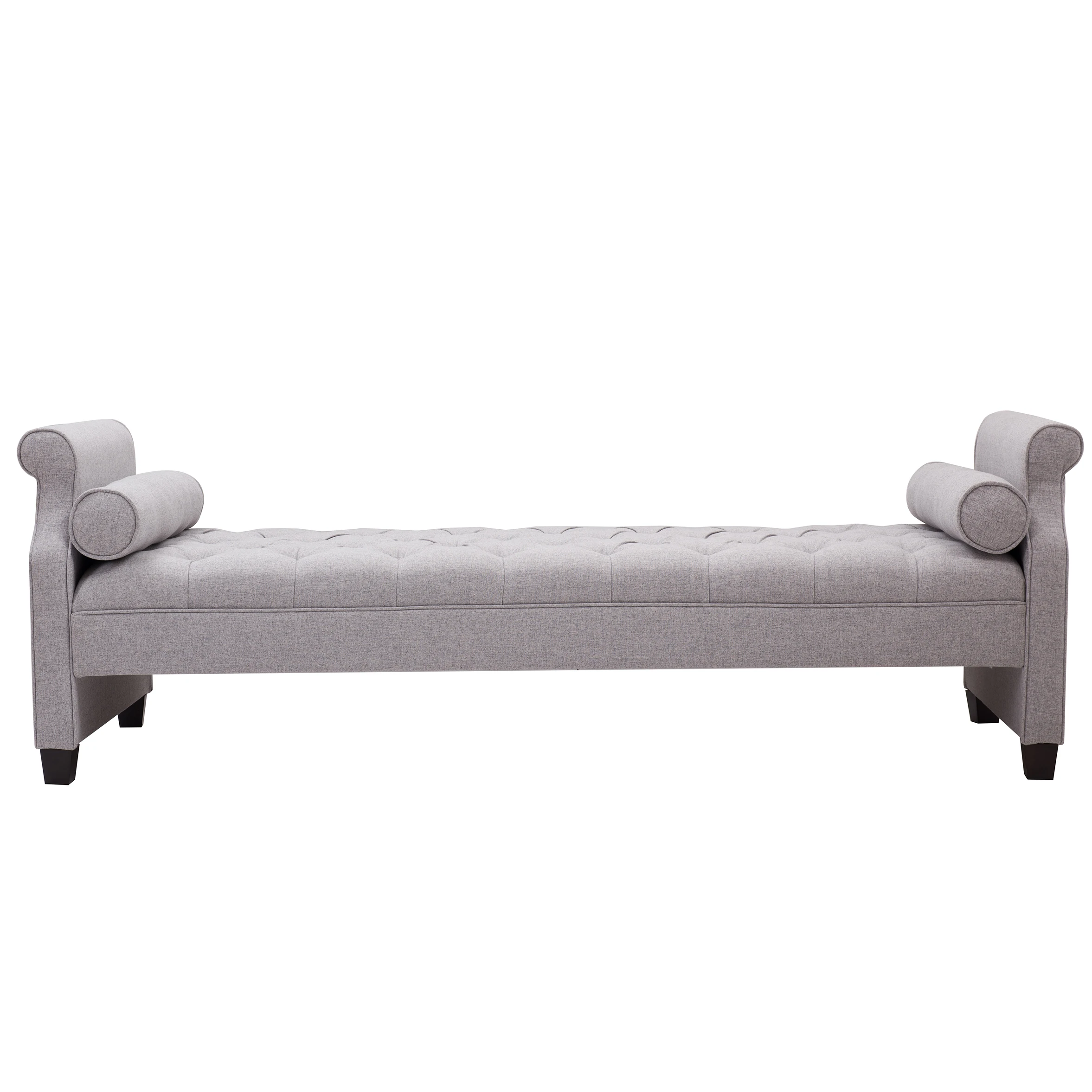 Jennifer Taylor Lavish Light Grey Tufted Sofa Bed 82 1 2 W X 32 Lavish Light Grey Tufted Sofa Bed