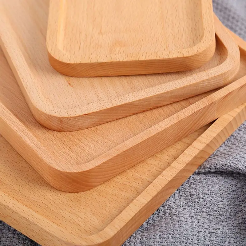 

Cheap rolling restaurant wholesale custom melamine serving wood grain tray, Wood color