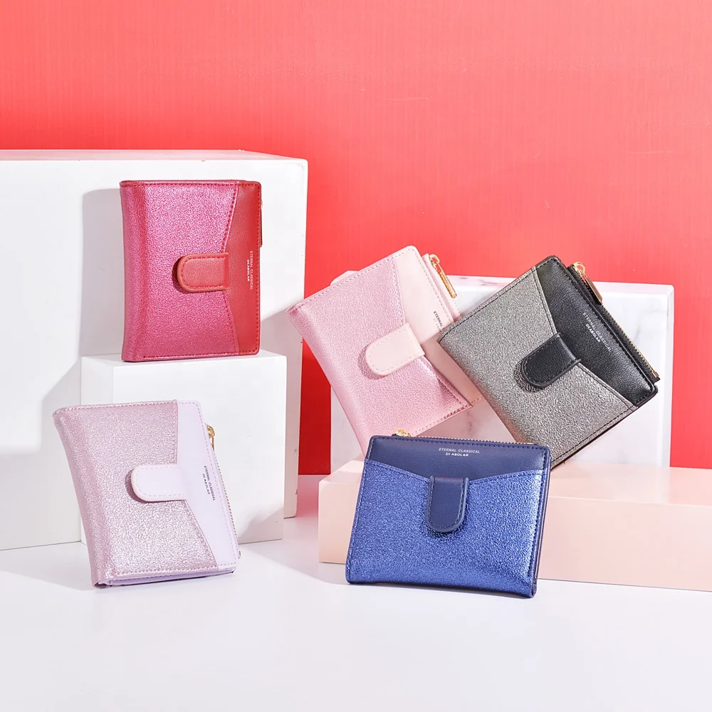 

hot sell african wallet ladies wallet for women fashionable short wallet multi card slots, As pictures