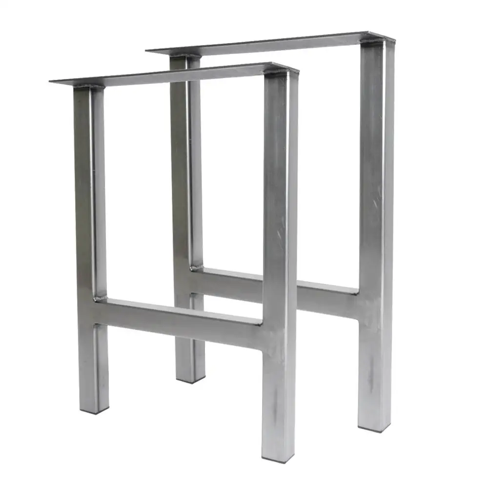 Heavy Duty Brushed Stainless Steel Table Leg Metal Bench Legs U
